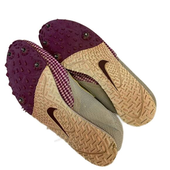 Nike US Ladies Size 8 Bowerman Series Purple Gray Mesh Running Track Shoes - Picture 4 of 5